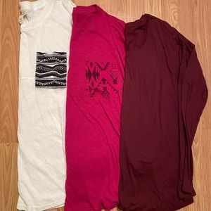 VS PINK long sleeve tshirt boyfriend fit (3pack)